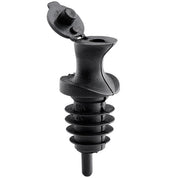 Black easy-pour spout with an open flip-top lid, showcasing the dispensing hole for smooth and mess-free pouring